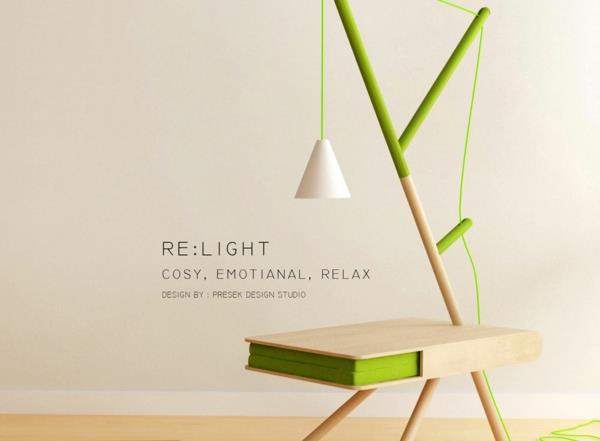 RE LIGHT βοηθητικό τραπέζι πράσινο Presek Design Studio