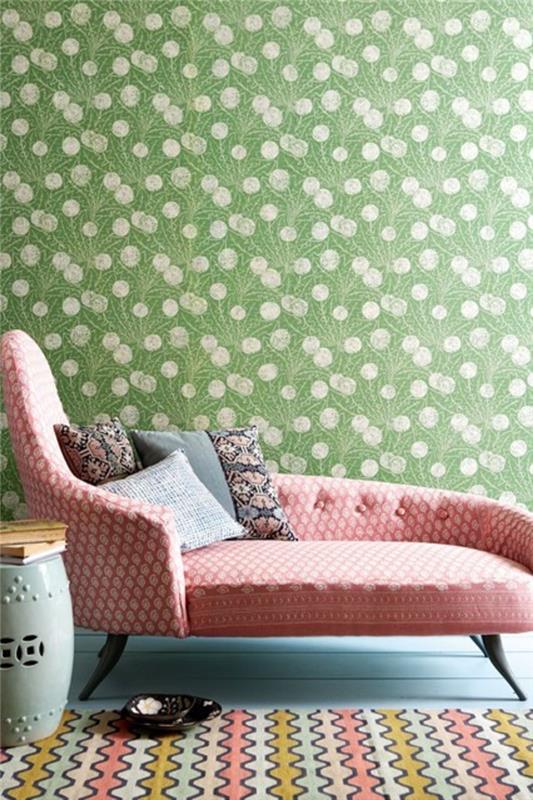 Ιδέες εσωτερικού σχεδιασμού έπιπλα σαλονιού ροζ καναπές
