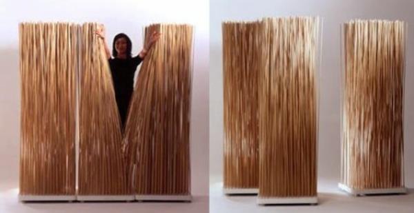 Ιδέες για διαχωριστικά δωματίων κατασκευασμένες από ξύλινες ράβδους σχεδιασμό διαχωριστικών δωματίων πρακτικό