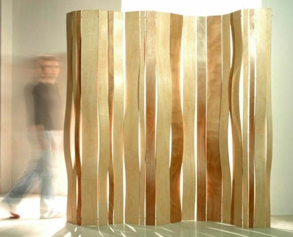 Ιδέες για διαχωριστικά δωματίων από ξύλο σχεδιασμό κυμάτων διαχωριστικού δωματίου