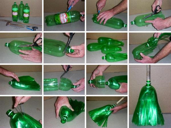 Εικόνες με οδηγίες ανακύκλωσης πλαστικών μπουκαλιών