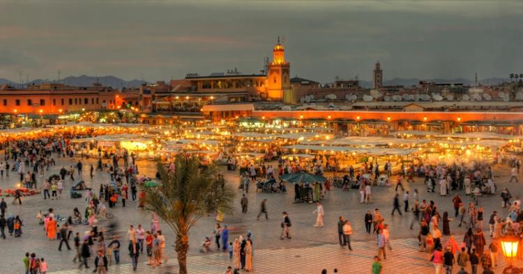 Προορισμοί 2020 νότια εξωτική αγορά στο Μαρόκο Μαρακές