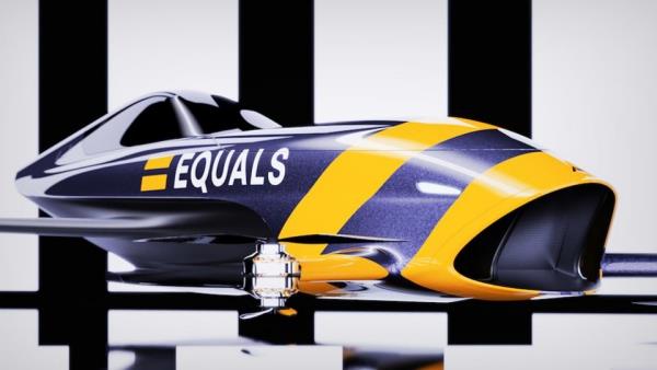 Οι ιπτάμενοι αγώνες αυτοκινήτων θα γίνουν πραγματικότητα το 2020 alauda speeder model σε κίτρινο και μπλε χρώμα