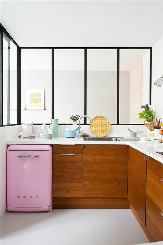 Ρετρό ψυγεία smeg ρετρό ψυγείο ροζ μικρές μονάδες βάσης κουζίνας