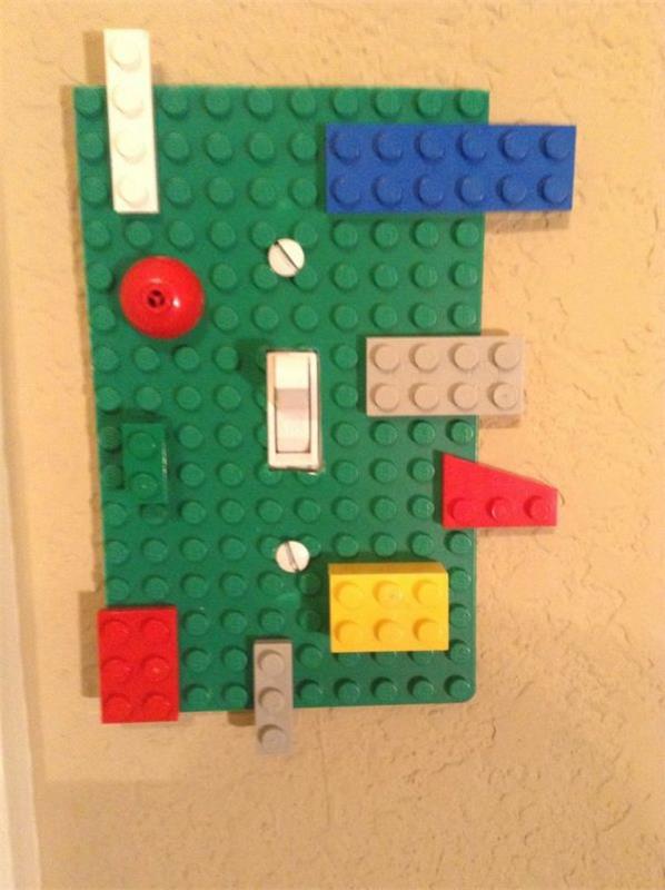 Ο ρετρό διακόπτης φωτός σχεδιάζει diy deco lego