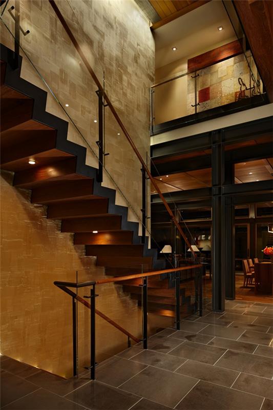 Ρομαντική χαλαρωτική κατοικία σχεδιασμός σκάλες διάδρομο