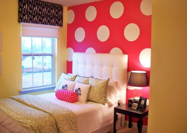 Σχεδιάστε ροζ παιδικά δωμάτια, λευκές κουκίδες, απαλά επικαλυμμένο κεφαλάρι