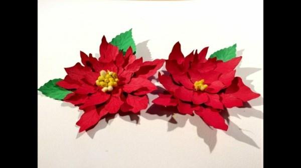 Φτιάξτε ένα κόκκινο poinsettia από χαρτί