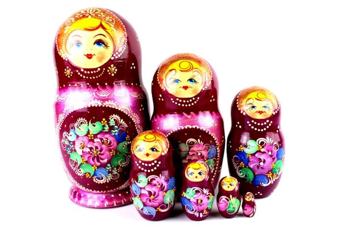 Ρωσικές κούκλες Russian Matryoshka Family Women Russian Pink