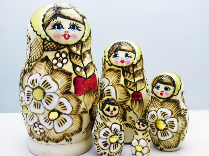 Ρωσικές κούκλες Russian Matryoshka Family Women Russian White