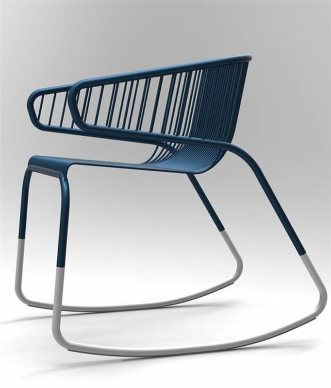 Κουνιστή καρέκλα εικόνες έπιπλα σαλονιού μπλε καινοτόμο σχέδιο