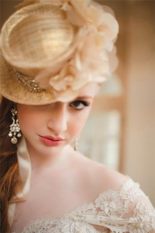 νυφικό καπέλο ιδέες διακόσμησης γάμου διακοσμητικές ιδέες νυφικό χτένισμα