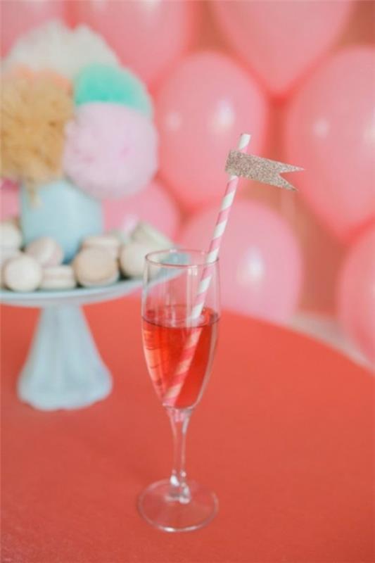 Λαμπερή διακόσμηση γάμου με αγάπη ροζ ιδέες deco ιδέες γαμήλια γυαλάδα