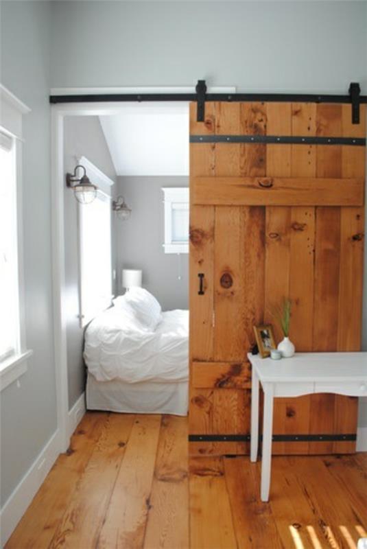 Συρόμενο διαχωριστικό δωματίου πόρτας, στιβαρό ξύλο
