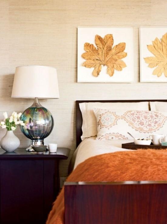 Κάντε το υπνοδωμάτιό σας μια φθινοπωρινή κουβέρτα ζεστής από τεχνητή γούνα σε πορτοκαλί χρώμα