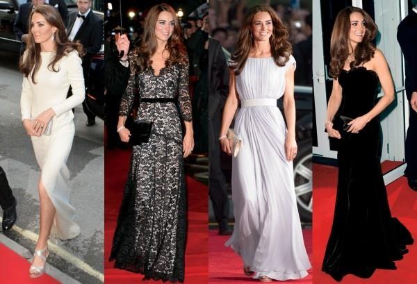 Όμορφα βραδινά φορέματα από την Kate Middleton