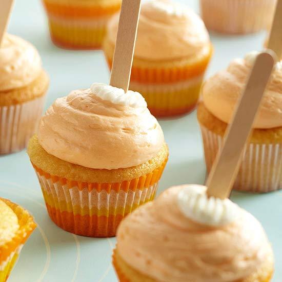 Γρήγορα νόστιμα επιδόρπια για κάθε εποχή του χρόνου cupcakes πορτοκαλί κρέμας