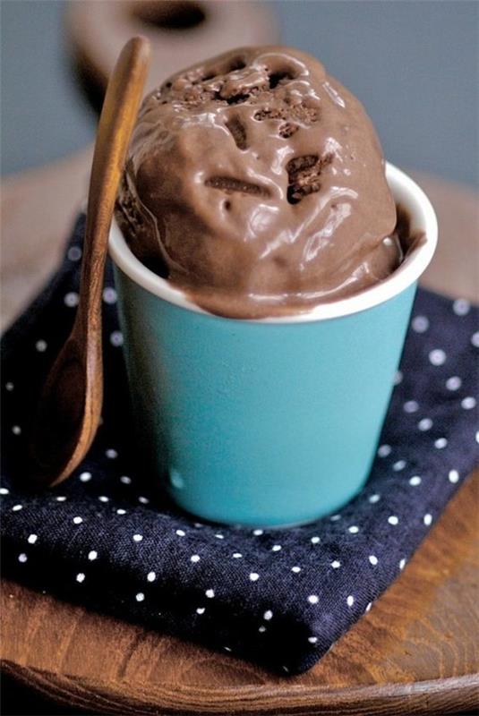Σοκολάτα παγωμένο γιαούρτι παγωτό συνταγή παγωμένο γιαούρτι χωρίς παγωτομηχανή