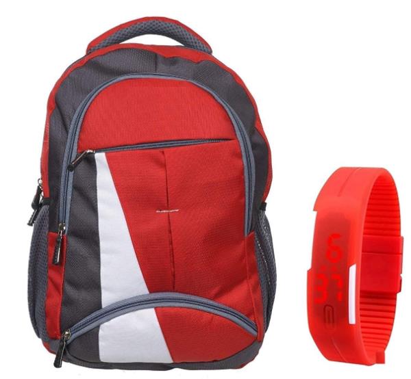 Σχολική τσάντα με κόκκινο χρώμα