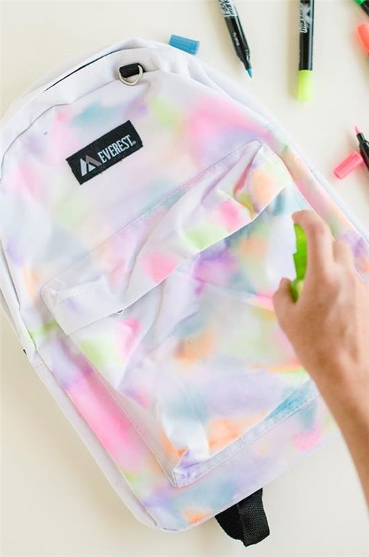 Σχεδιάστε σχολικές τσάντες για εφήβους μόνοι σας - δημιουργικές ιδέες και απλές οδηγίες σχεδιασμός χρωμάτων υφασμάτων ουράνιου τόξου