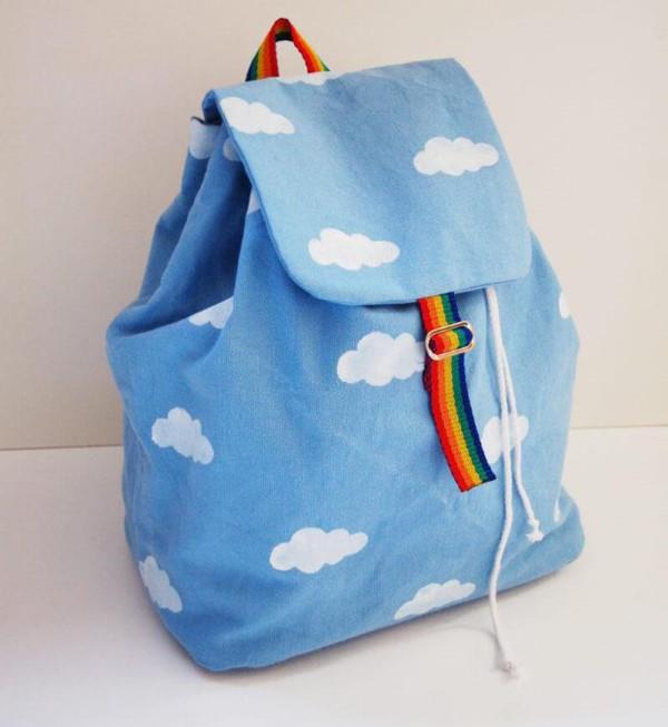 Σχεδιάστε σχολικές τσάντες για εφήβους μόνοι σας - δημιουργικές ιδέες και απλές οδηγίες ουράνιο τόξο βαφής σύννεφων