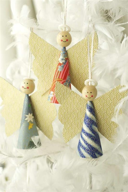 Guardian angels tinker με παιδιά για τα Χριστούγεννα - μαγικές ιδέες και οδηγίες χαρτί άγγελος όμορφο στολίδι