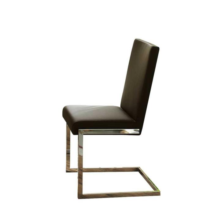 Κουνιστές καρέκλες Καρέκλα από πρόβολο σκούρο καφέ δερματίνη Clara