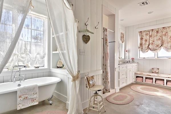 Τα shabby chic μπάνια είναι γοητευτικά και άνετα