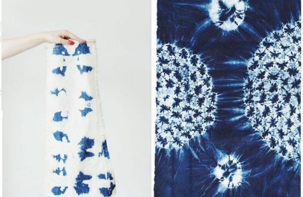 Οδηγίες τεχνικής Shibori για το χρωματισμό