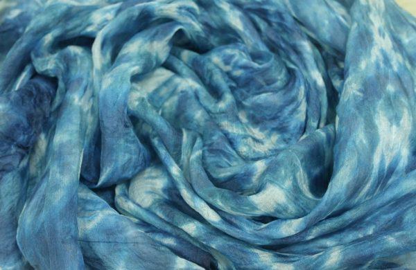 Τεχνική Shibori - διαφορετικές αποχρώσεις του μπλε