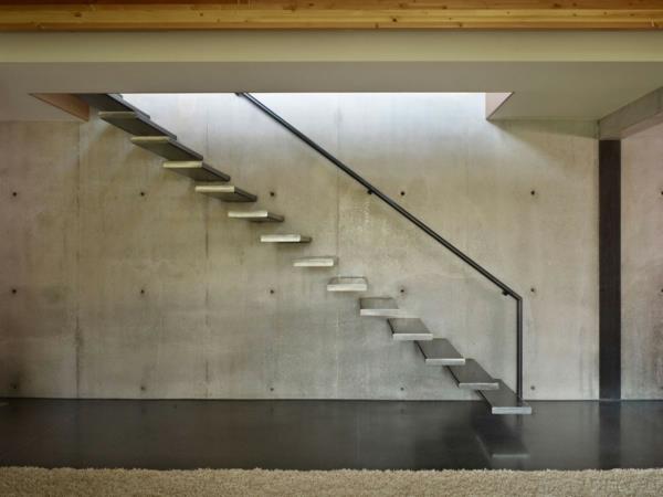 μινιμαλιστικός σχεδιασμός τοίχων βιομηχανικές σκάλες