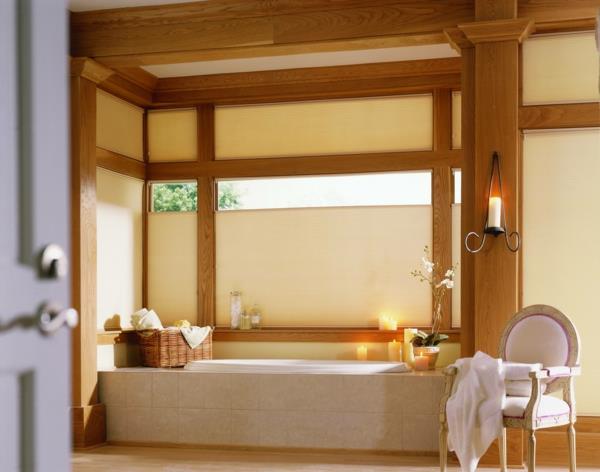 Απόρρητη οθόνη παράθυρο μπάνιου ασιατικό στυλ ξύλου
