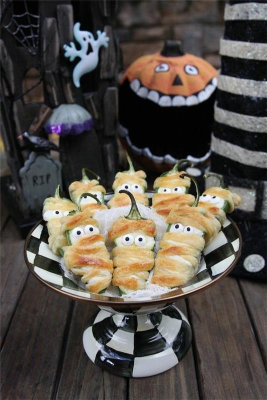Σνακ για το Halloween Σνακ για παιδιά Τα φαντάσματα φτιάχνουν απλό κρύο πιο φουντωτό φαγητό