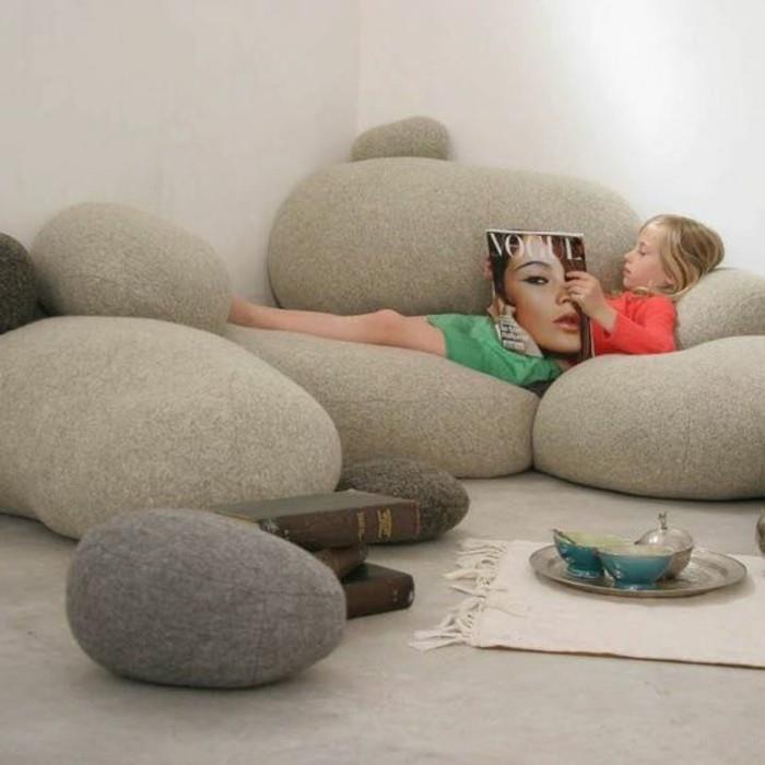 Καναπές φυτώριο σχεδιασμός παιδικό έπιπλο καναπέ σε σχήμα βότσαλο