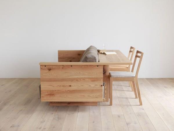 Καναπές με ενσωματωμένο τραπέζι, γραφείο, ξύλινο πλαίσιο