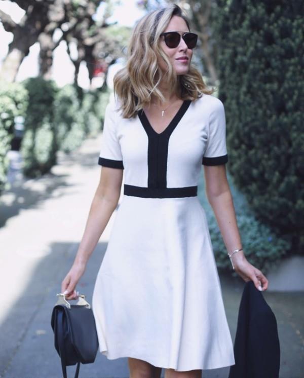 Καλοκαιρινά φορέματα 2018 λευκό και μαύρο