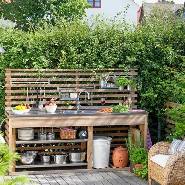Εξωτερικός νεροχύτης 50 ιδέες νεροχύτη κήπου ξύλο νεροχύτη κουζίνας