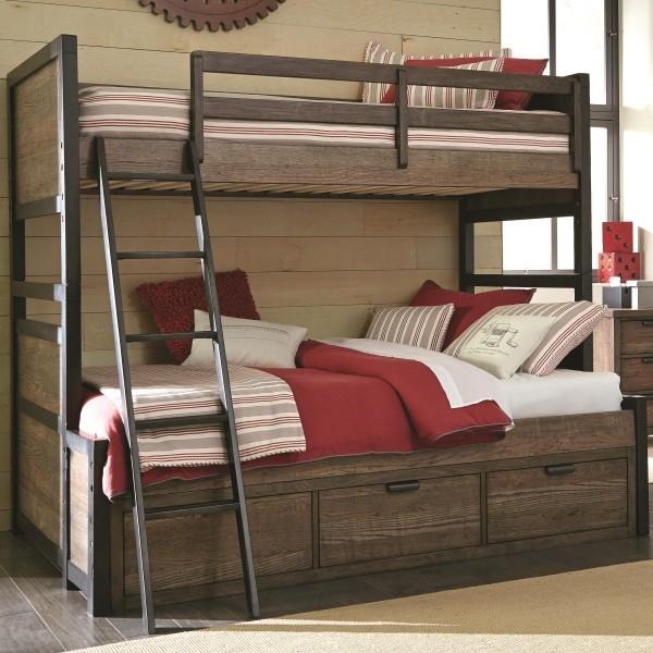 Κρεβάτι αποθήκευσης - δύο κουκέτες - ξύλο