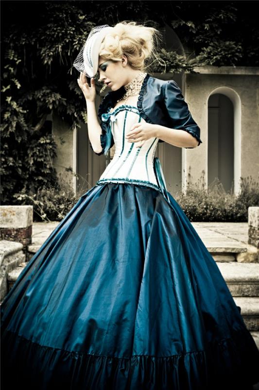 Φόρεμα Steampunk μπλε single