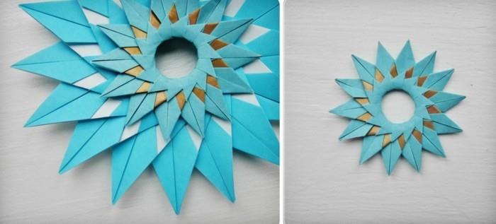 Φτιάξτε αστέρια για τα Χριστούγεννα με οδηγίες origami Χριστουγεννιάτικη διακόσμηση βήμα 10