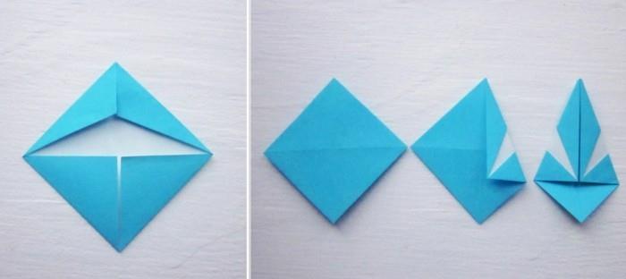 Φτιάξτε αστέρια για τα Χριστούγεννα με οδηγίες origami Χριστουγεννιάτικη διακόσμηση βήμα 3