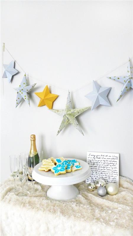 Φτιάξτε αστέρια για τα Χριστούγεννα με οδηγίες origami Χριστουγεννιάτικη διακόσμηση τοίχου