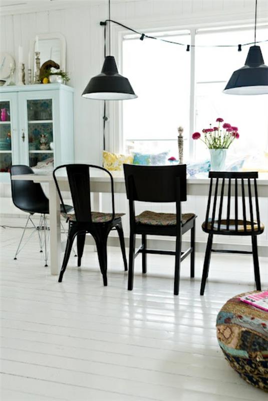 Καρέκλες για τραπεζαρία από ξύλο μοντέρνα κρεμαστά φωτιστικά από ατσάλι