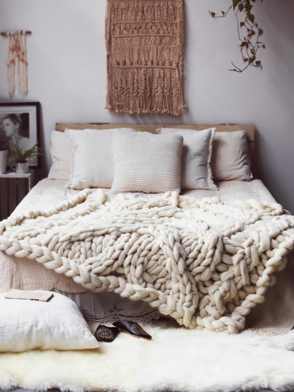 Πλεκτά διακοσμητικά τοίχου γυναικεία κουβέρτα πλεκτή κουβέρτα