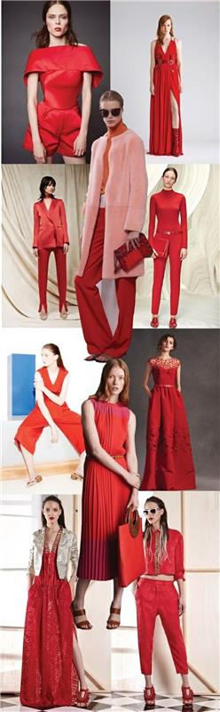 Συμβουλές Styling τάσεις μόδας 2016 τάση χρώμα κόκκινα φορέματα