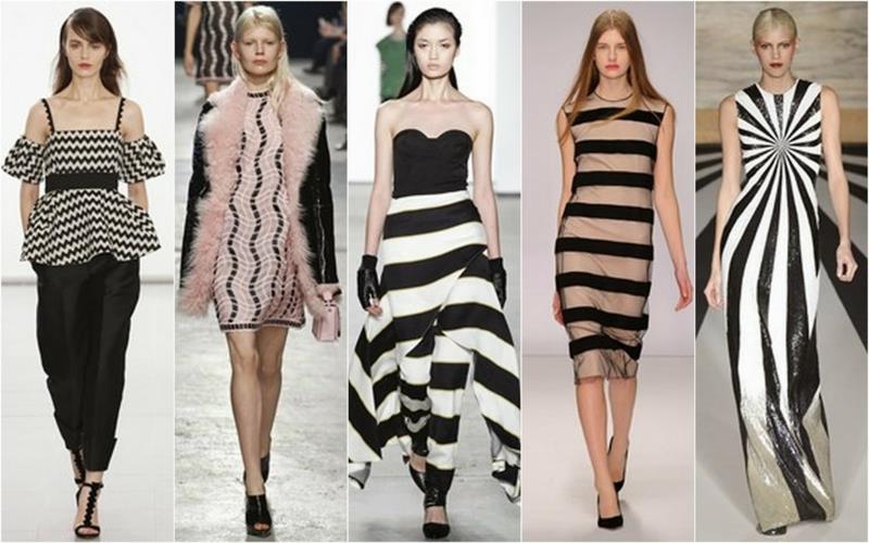Συμβουλές στυλ μόδας τάσεις 2016 χρώματα μαύρο και άσπρο op art