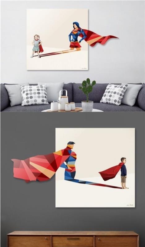Ιδέες διακόσμησης αξεσουάρ σπιτιού Superhero για διακόσμηση τοίχων πραγματικών θαυμαστών