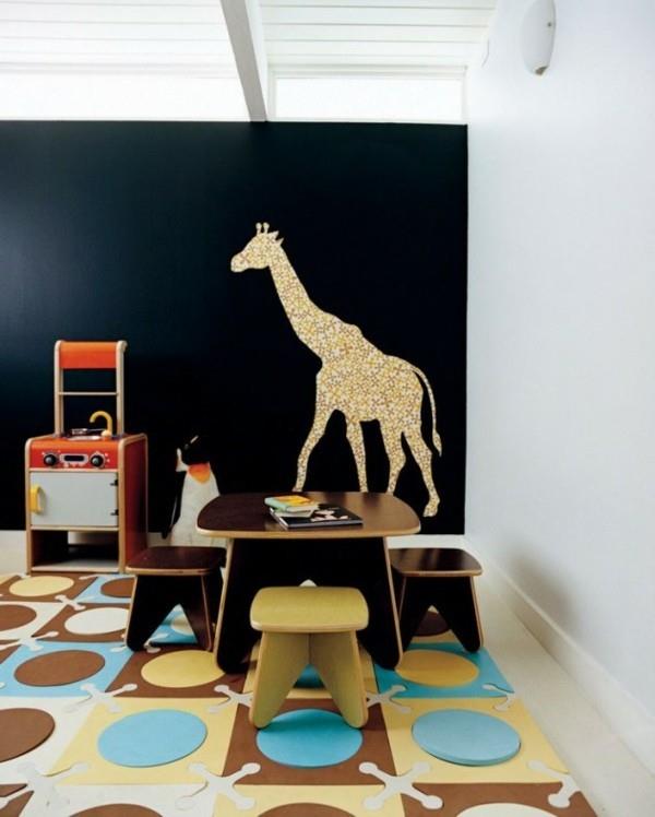 Χρώμα μαυροπίνακα δημιουργικός σχεδιασμός τοίχου μαυροπίνακας έπιπλα παιδικού δωματίου καμηλοπάρδαλη