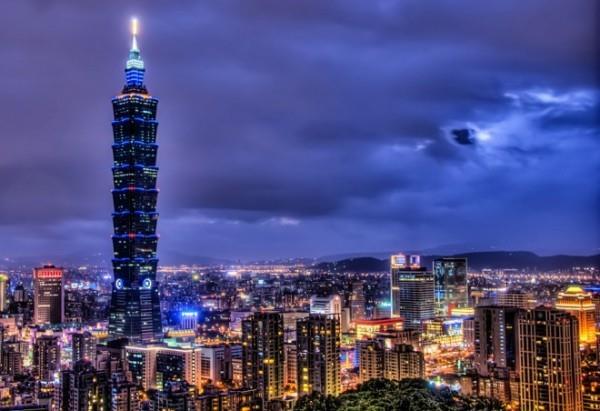 Tapei 101 ουρανοξύστης πανοραμική εικόνα πρωτεύουσα Ταϊβάν (2)