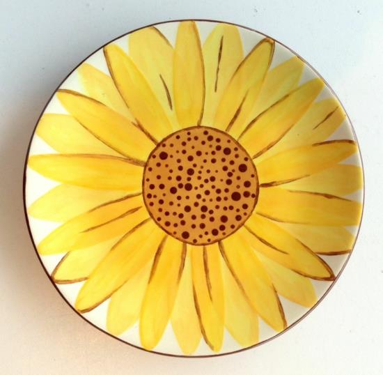 Πιάτο ζωγραφική ηλιοτρόπιο